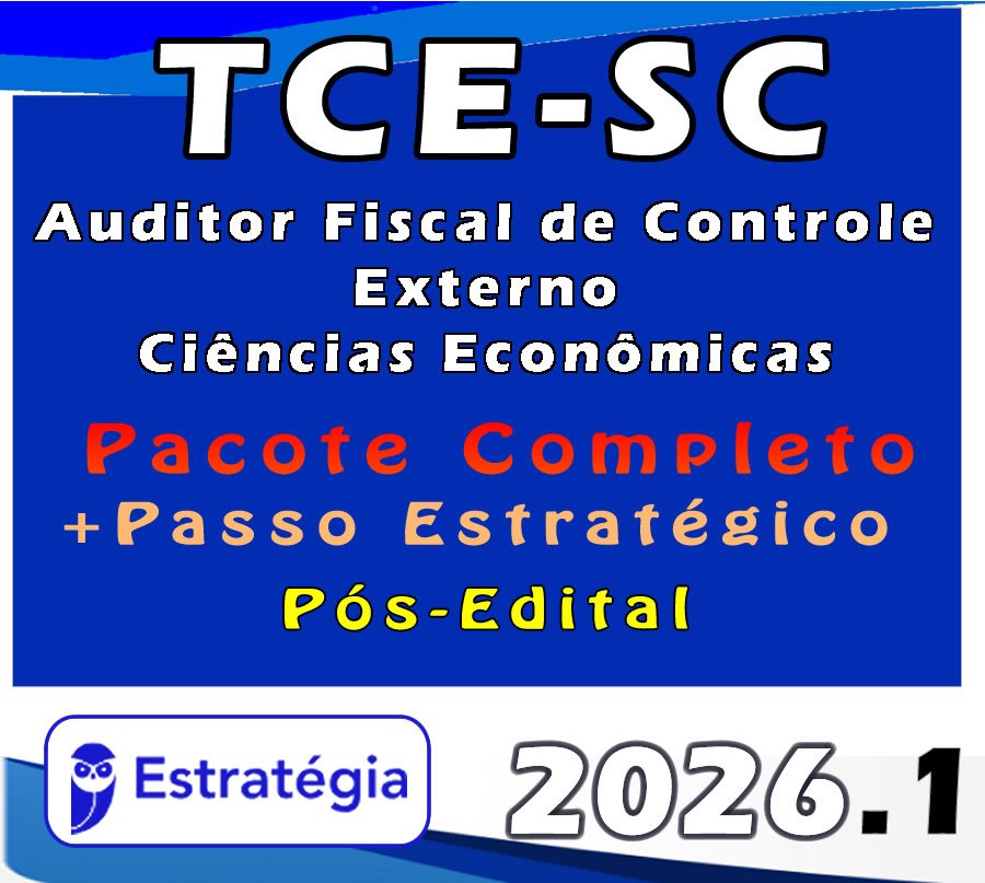 TCE SC ciencias economicas 2026 pacotaco