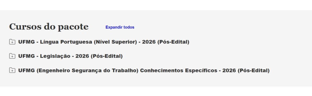 UFMG Engenheiro Segurança do Trabalho 2026 UFMG Engenheiro Segurança do Trabalho 2026