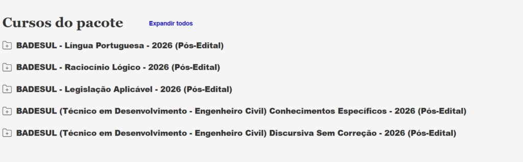 BADESUL Técnico em Desenvolvimento Engenheiro Civil 2026 BADESUL Técnico em Desenvolvimento Engenheiro Civil 2026