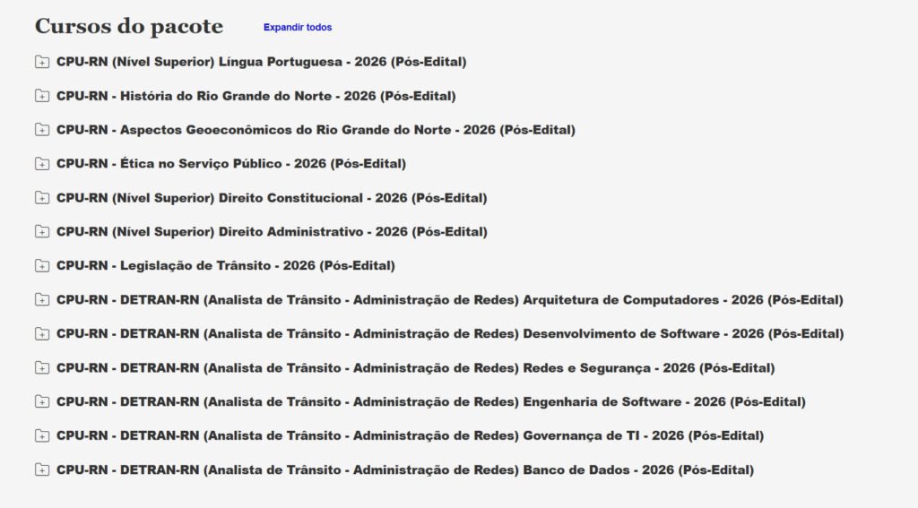 CPU RN DETRAN RN Analista de Trânsito Administração de Redes