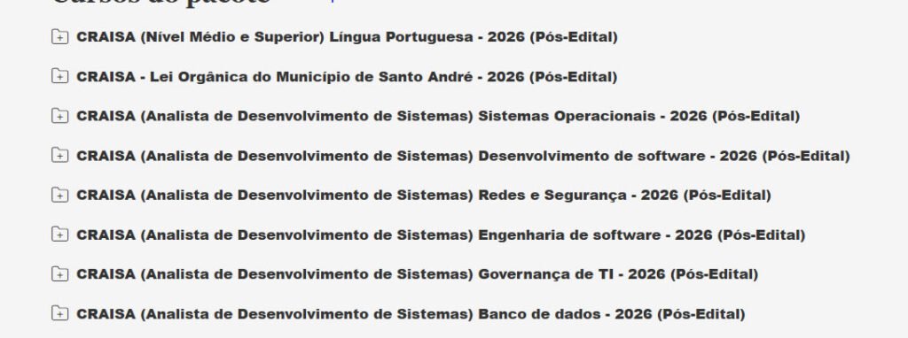 CRAISA Analista de Desenvolvimento de Sistemas1