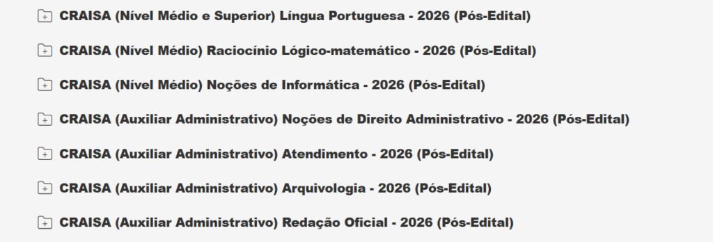 CRAISA Auxiliar Administrativo 1 2026