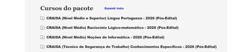 CRAISA Técnico de Segurança do Trabalho