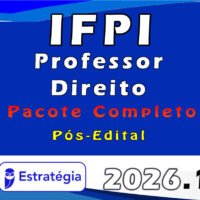 IFPI (Professor Direito) Pacote Completo 2026 (Pós Edital)