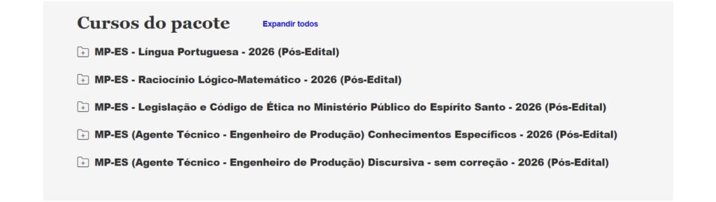 MP ES Agente Técnico Engenheiro de 1produção MP ES Agente Técnico Engenheiro de 1produção