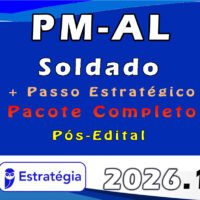PM AL (Soldado) Pacote Completo 2026 pacotaco Pos Edital Estrategia