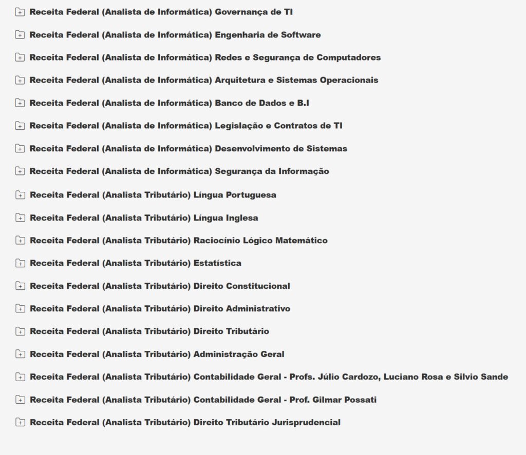 Receita Federal Analista de Informática 2026