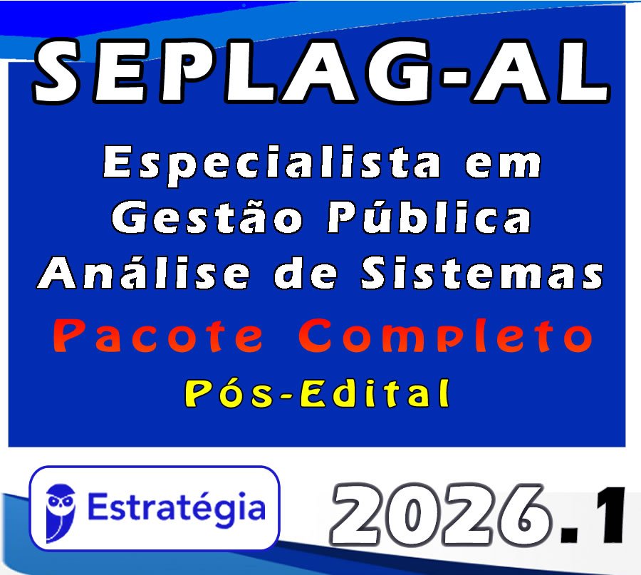 SEPLAG AL Especialista em Gestão Pública Análise de Sistemas 2026