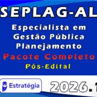 SEPLAG AL Especialista em Gestão Pública Planejamento 2026