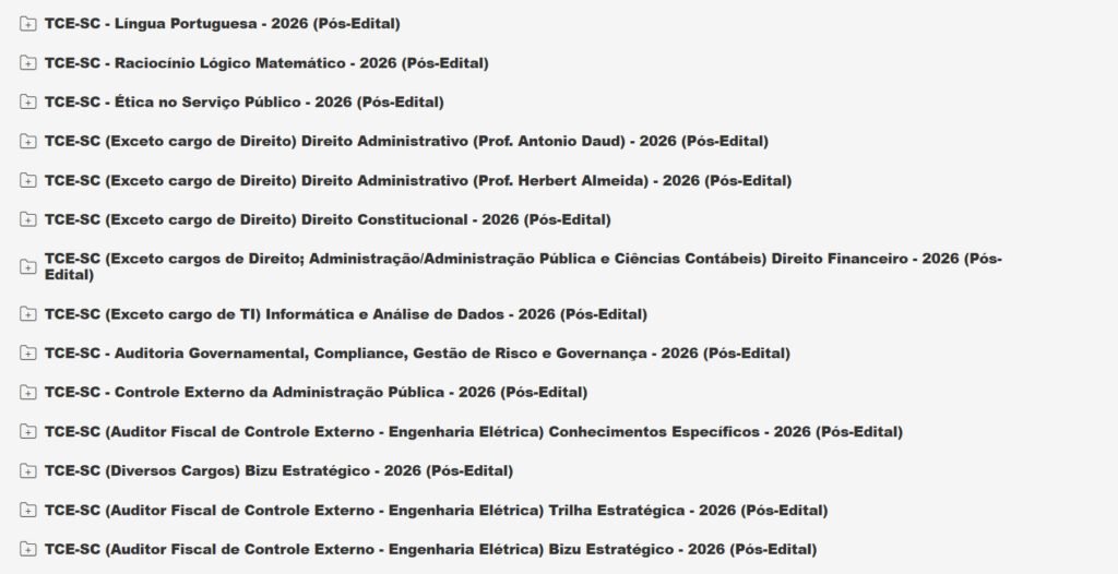 TCE SC Auditor Fiscal de Controle Externo Engenharia Elétrica