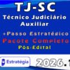 TJ SC (Técnico Judiciário Auxiliar) Pacotaço Pacote Teórico + Pacote Passo Estratégico 2026 (Pós Edital)
