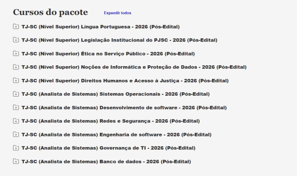 TJ SCAnalista de Sistemas) 2026