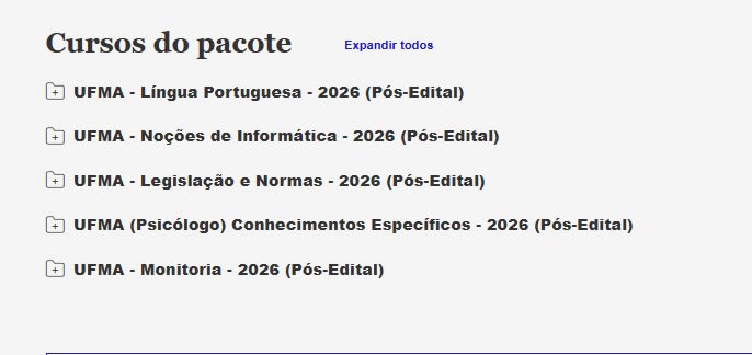 UFMA (Psicólogo) Pacote 2026 (Pós Edital)