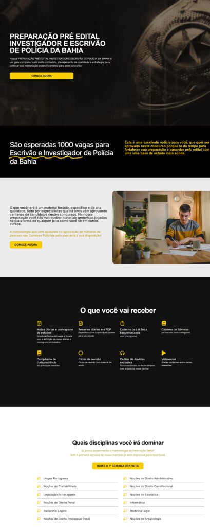 pREPARAÇÃO PRÉ EDITAL INVESTIGADOR E ESCRIVÃO DE POLÍCIA DA BAHIA