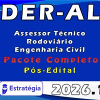DER AL (Assessor Técnico Rodoviário Engenharia Civil) Pacote Completo 2026 Pos Edital Estrategia