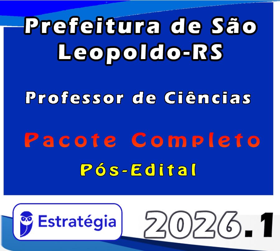 Prefeitura de São Leopoldo RS Professor de Ciências