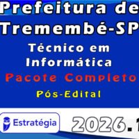 Prefeitura de Tremembé SP (Técnico em Informática) Pacote 2026 (Pós Edital)