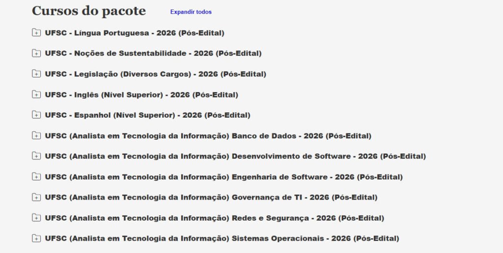 UFSC Analista em Tecnologia da Informação 2026